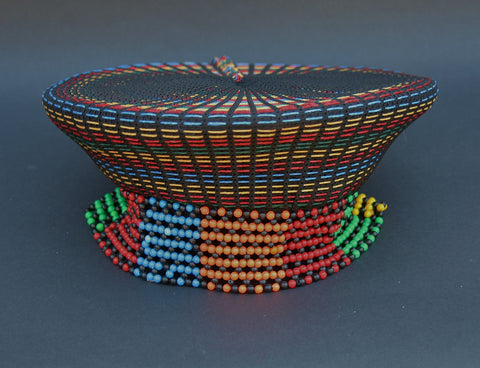 Zulu Married Woman's Headdress Hat  Multicolor Inkehli Vintage