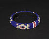 African Zulu Beaded Navy White Cuff Bracelet - Cultures International From Africa To Your Home