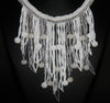 African Choker Beaded Cascade Necklace White Silver - Cultures International From Africa To Your Home