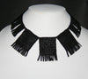 Zulu Multiple Love Letter Beaded Necklace Black White - Cultures International From Africa To Your Home
