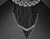 African Beaded Choker Necklace Black White Handcrafted Swaziland - Cultures International From Africa To Your Home