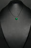 Malachite Heart Pendant Necklace on Black Leather 20" L - Cultures International From Africa To Your Home