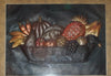 Copper Art Still Life Relief in Shadow Box Frame in Custom Handcrafted Wood - Cultures International From Africa To Your Home