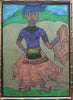 African Painting Xhosa Tribal Young Woman Traditional Dress 39.5"H X 29"W - Cultures International From Africa To Your Home
