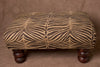 African Zebra Print Bench/Ottoman Coffee Table - Cultures International From Africa To Your Home
