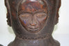 African Mortar Pestle Bowl W/Lid Carved Masks and Figurine Lid Nigerian Antique - Cultures International From Africa To Your Home