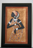African Woman Painting Modern Xhosa Tribal Woman IV Acrylic on Textile Original Art 24"H X 16"W - Cultures International From Africa To Your Home