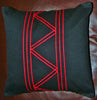 Designer African Tribal Pillow Handmade Black Red South Africa - Cultures International From Africa To Your Home