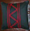 Designer African Tribal Pillow Handmade Black Red South Africa - Cultures International From Africa To Your Home
