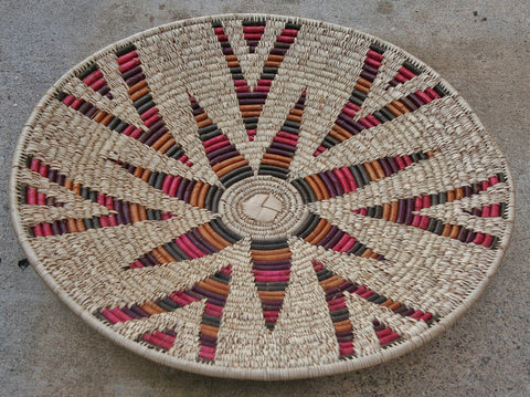 Vintage African Zulu Open Isiquabetho Basket 79"  X 25"D - Cultures International From Africa To Your Home