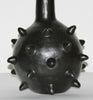 African Clay Vase Black Spiked Handcrafted in Ghana  17"H X 9"W X 31"C - Cultures International From Africa To Your Home