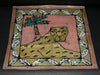 Gold Leopard Palm TreePillow Cover/Wall Art Hand Painted in South Africa 18.5" X 18.5" - Cultures International From Africa To Your Home