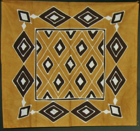 African Table Overlay Tribal Diamonds Wall Hanging 29" X 31" - Cultures International From Africa To Your Home African Table Overlay Tribal Diamonds Wall Hanging 29" X 31"