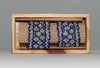 African Beaded Napkin Rings Silver Blue Zulu Tribal Designs Handcrafted Set of 2 South Africa 1" X 2" Handmade Wood Gift Box - Cultures International From Africa To Your Home