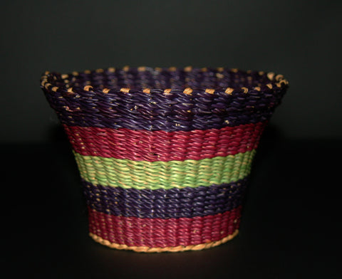 African Bolga Open Basket Ghana Handcrafted 4"H X 6"D - Cultures International From Africa To Your Home African Bolga Open Basket Ghana Handcrafted 4"H X 6"D