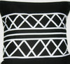 Designer African Xhosa Tribal Black White Applique Pillow Cover 18.5" X 18.5" Handmade - Cultures International From Africa To Your Home