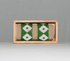 African Beaded Napkin Rings Green White Zulu Tribal Designs Handcrafted Set of 2 South Africa 1" X 2" Handmade Wood Gift Box - Cultures International From Africa To Your Home