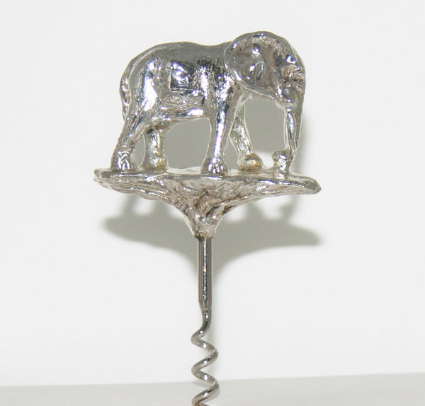 Vintage Elephant Corkscrew Sterling Silver African Big 5 Handcrafted i