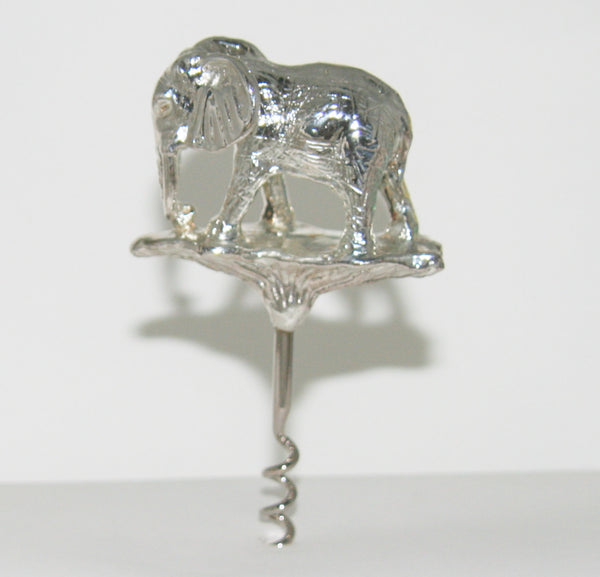 Vintage Elephant Corkscrew Sterling Silver African Big 5 Handcrafted i