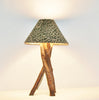African Table Lamp Leopard Design Suede Goatskin Shade Africa 19.75"H SM3 - Cultures International From Africa To Your Home