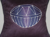 Purple Pillow African Zulu Beer Pot Design Ukhamba Pillow Cover Handpainted in South Africa - Cultures International From Africa To Your Home