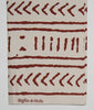 African Fabric 6 Yards Mudcloth Bogolon de Woodin, Ivory White, Sepia Brown Vlisco Classic - Cultures International From Africa To Your Home