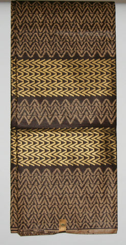Vlisco Uniwax African Fabric 6 Yards Ivory Coast Colors Chocolate Beige Gold - Cultures International From Africa To Your Home Vlisco Uniwax African Fabric 6 Yards Ivory Coast Colors Chocolate Beige Gold