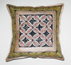 African Pillow Geometric Gold Bronze Black 19" X 19" - Cultures International From Africa To Your Home