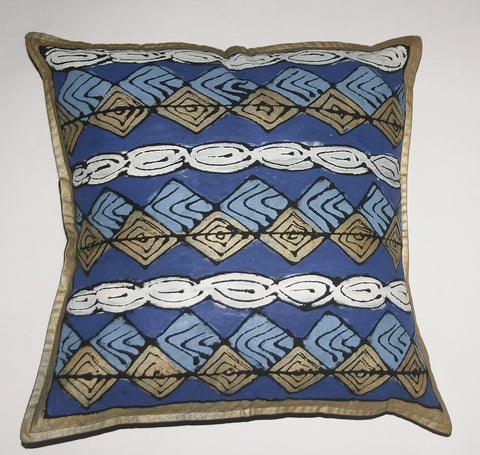 African Pillow Geometric Diamond Pattern 19" X 19"