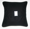 African Raw Silk Pillow White Black Abstract Bushman Design Black Piping - Cultures International From Africa To Your Home