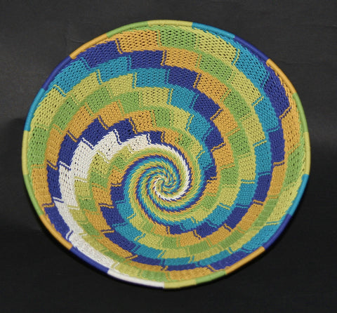 African Telephone Wire Bowl Basket Zulu Tribal - South Africa    9"D X 4"H - Cultures International From Africa To Your Home African Telephone Wire Bowl Basket Zulu Tribal - South Africa    9"D X 4"H
