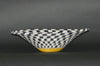 African Telephone Wire Bowl Zulu Basket Black White Yellow- 11.5"D X 3"H - Cultures International From Africa To Your Home