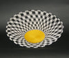 African Telephone Wire Bowl Zulu Basket Black White Yellow- 11.5"D X 3"H - Cultures International From Africa To Your Home
