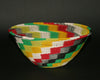 African Telephone Wire Bowl Zulu Basket Rainbow Colors- 9"D X 4"H - Cultures International From Africa To Your Home