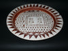 African Clay Plate Tribal Design Pottery Large Decorative Plate Tribal Design  15.5"D X 1.75'H - Cultures International From Africa To Your Home