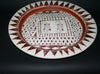 African Clay Plate Tribal Design Pottery Large Decorative Plate Tribal Design  15.5"D X 1.75'H - Cultures International From Africa To Your Home