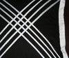 Designer African Tribal Black Pillow Handmade Cotton -  White Applique - Cultures International From Africa To Your Home