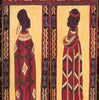 African Art Ndebele Wall Hangings 21"W X 77"L  Set of 2 - Cultures International From Africa To Your Home