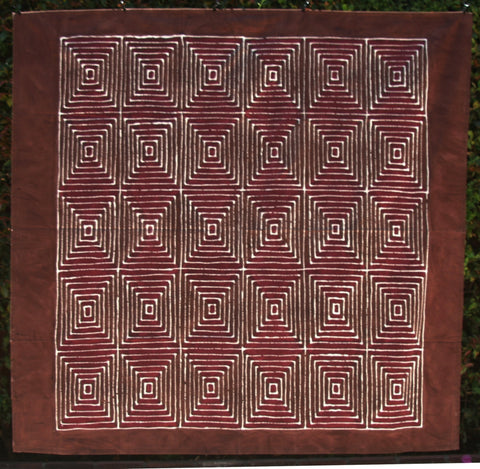 Tablecloth Tribal Geometric Hand Painted  South Africa 58"X 60" - Cultures International From Africa To Your Home Tablecloth Tribal Geometric Hand Painted  South Africa 58"X 60"