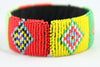 African Beaded Cuff Bangle Red White Green Blue - Cultures International From Africa To Your Home