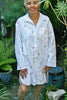 White Loungewear Short Dress With Colorful Embroidery Handmade in Madagascar - Cultures International From Africa To Your Home