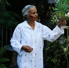 White Loungewear Short Dress With Colorful Embroidery Handmade in Madagascar - Cultures International From Africa To Your Home