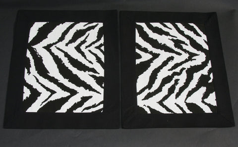 Wall Art/Placemat Zebra Print  African Black and White - Cultures International From Africa To Your Home