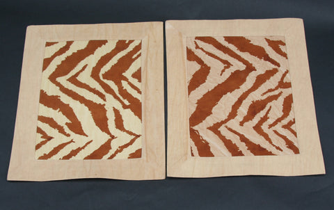 Placemat/Wall Art Zebra Print - Brown Siena Tan - Cultures International From Africa To Your Home Placemat/Wall Art Zebra Print - Brown Siena Tan
