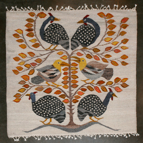 African Carpet Tree of Life Handwoven in Namibia 54" X 58"