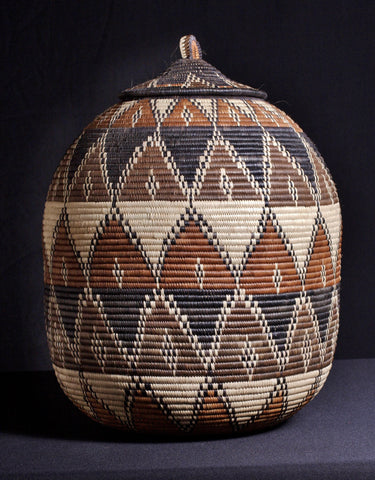 Vintage African Zulu Basket - Marriage Design 19" H X  47"C