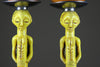Ecco Ivory African Tribal Candleholder Set Pewter Base and Top - Cultures International From Africa To Your Home