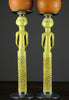 Ecco Ivory African Tribal Candleholder Set Pewter Base and Top - Cultures International From Africa To Your Home