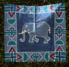 Elephant Tribal Table Overlay Hand Painted Wall Hanging 29" X 29" - Cultures International From Africa To Your Home