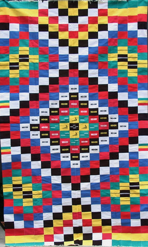 Ewe Kente Textile Handmade Vintage Strip Weave Old Geometric Pattern Ghana